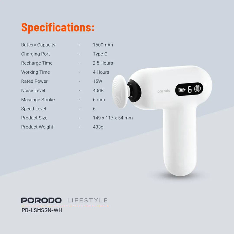ماساژور مینی دستی Porodo Lifestyle Active Precision Massager مدل Active Precision پرودو